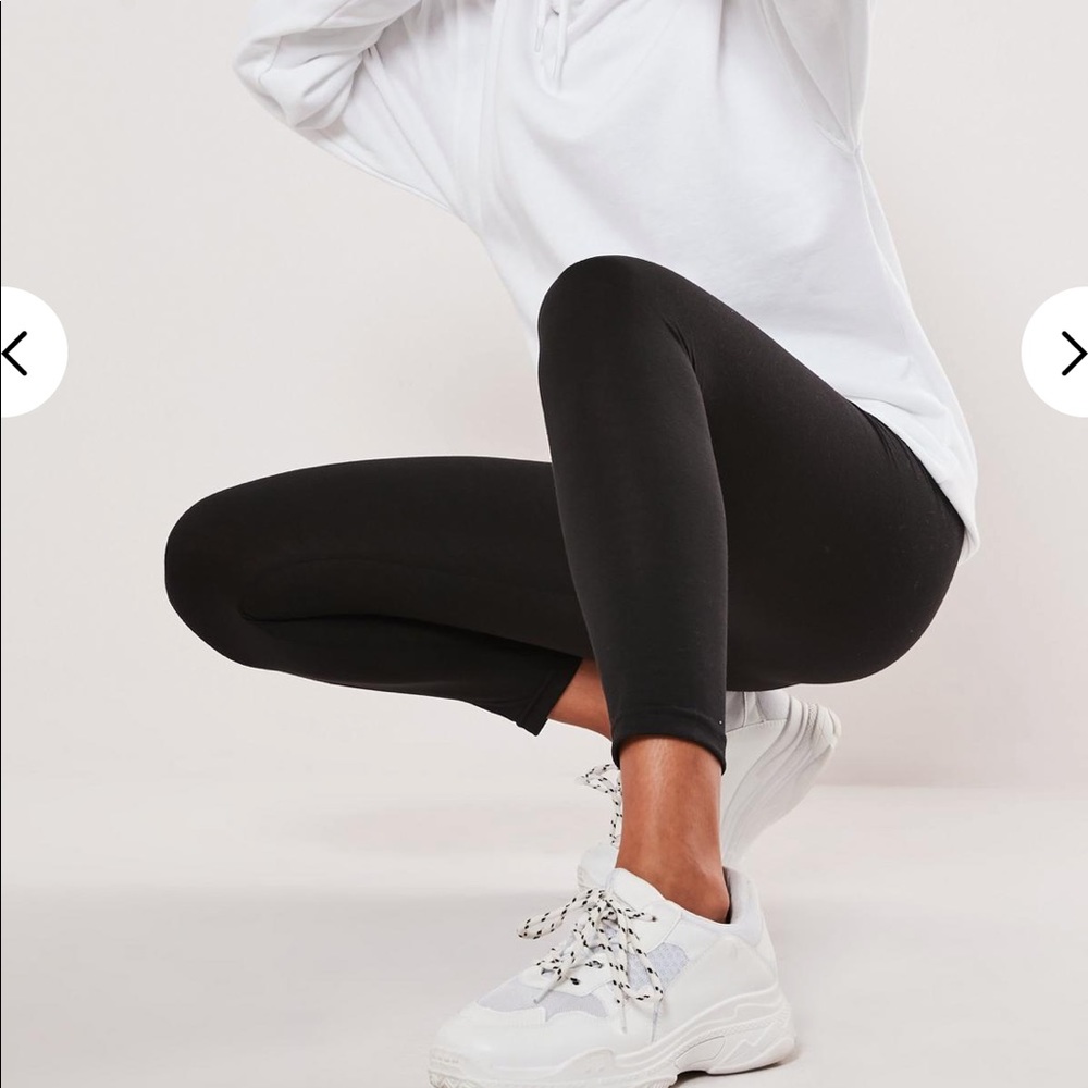 MissGuided black full length jersey leggings